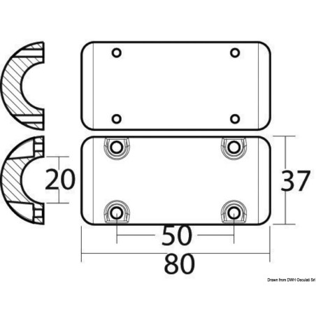 Anode de rechange aluminium réf. orig. 140629 | EAN 8033137135866 Ref 43.070.25