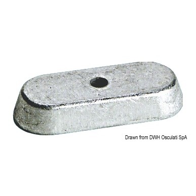 Anode pied zinc Yamaha 6/8/9,9 PS 4 temps | EAN 8033137137334 Ref 43.260.04