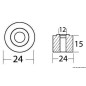 
Anode rondelle zinc Ø 24 x 15 mm 
