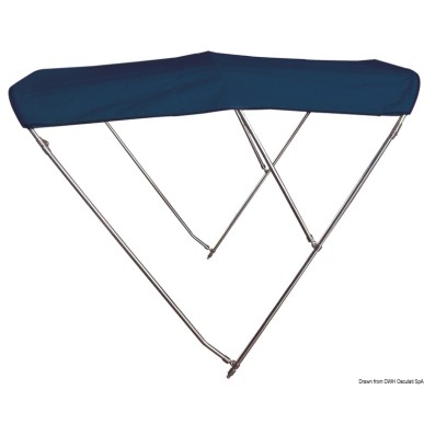 Taud haut 3 arceaux AISI316 Ø 25mm 170/180 cm bleu | EAN 8033137148033 Ref 46.920.12