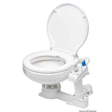 WC manuel Super Compact siège bois | EAN 8033137051296 Ref 50.207.50