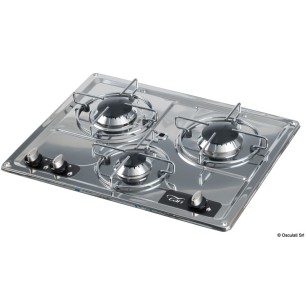 Plaque cuisson inox encastrer 3 feux 470x360 mm | EAN 8033137152627 Ref 50.101.48