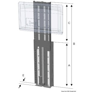 UP-DOWN TV-LIFT 700 mm 24 V | EAN 8033137151460 Ref 48.761.24
