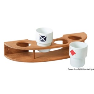 Porte 4 verres mural teck | EAN 8033137173981 Ref 71.602.41