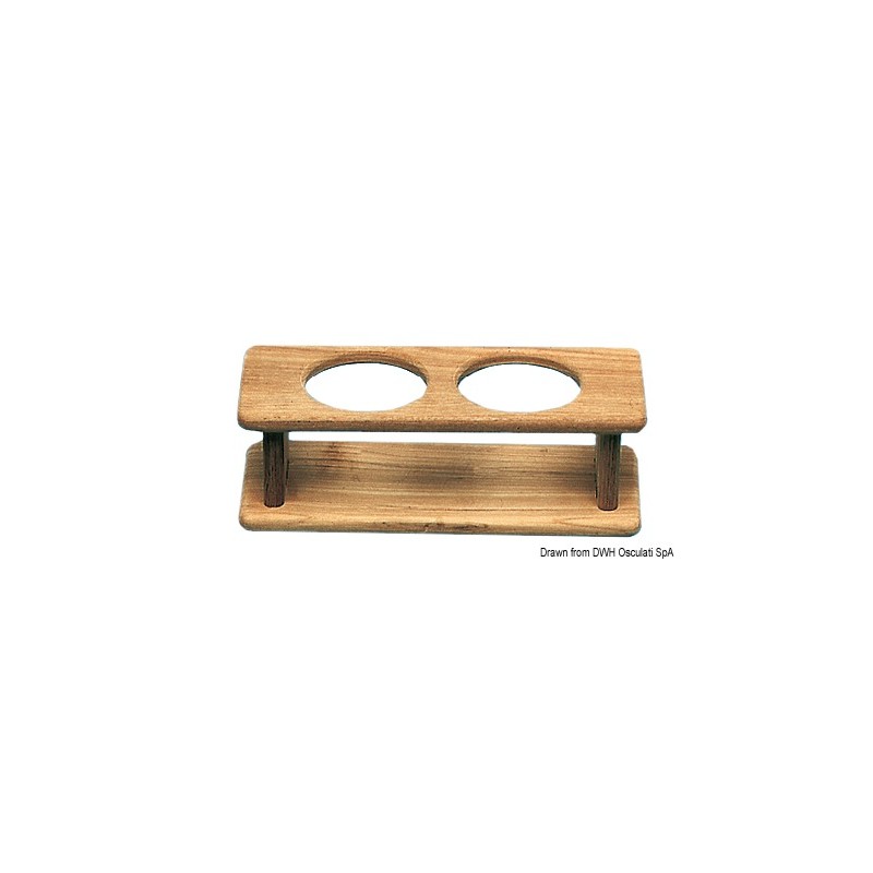 
Support teck p. 2 bouteilles 260x115x105 mm 

