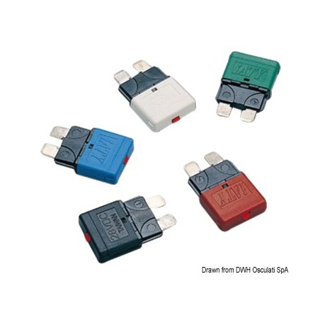 Fusibles fiche réarmables 12/24 V| EAN 8033137085598 Ref 14.005.03