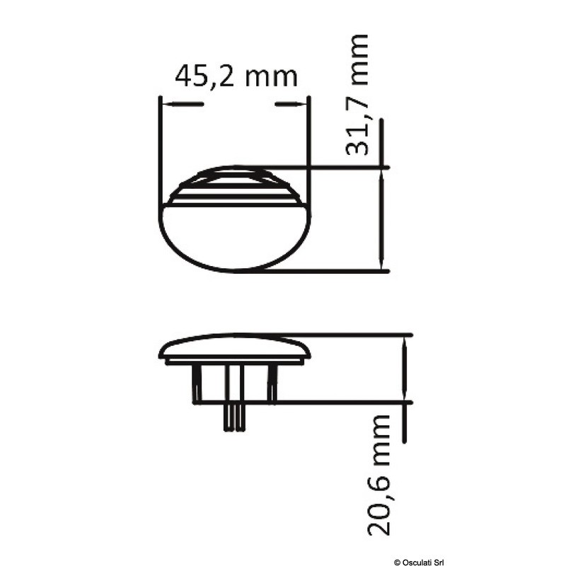 
Lumière de courtoisie LED encastrement blanc/blanc 
