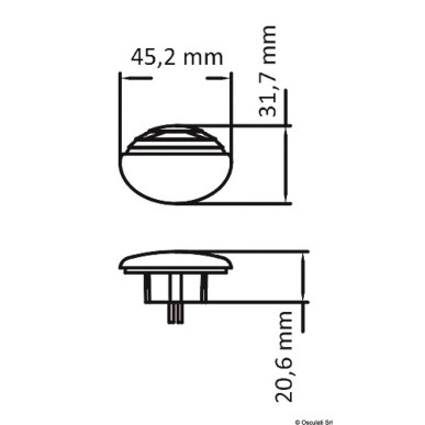 Lumières de courtoisie LED encastrement OSCULATI| EAN 8033137224515 Ref 13.887.11