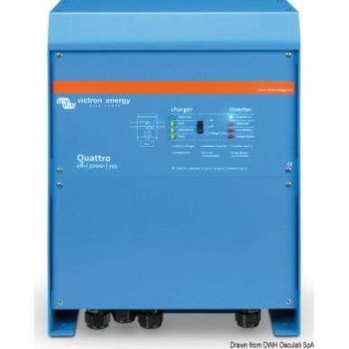 Système combiné VICTRON Quattro - Chargeur batterie + Inverseur| EAN 8033137090172 Ref 14.268.14