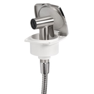 Boîtier douchette pont New Edge + douchette Tiger inox| EAN 8033137190643 Ref 15.164.80