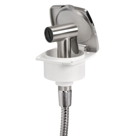 Boîtier douchette pont New Edge + douchette Tiger inox| EAN 8033137190643 Ref 15.164.80