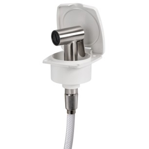 Boîtier douchette pont New Edge + douchette Tiger inox| EAN 8033137190483 Ref 15.164.00