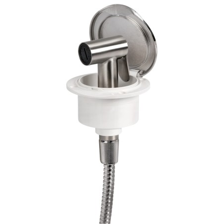 Boîtier douchette pont Classic Evo + douchette Tiger inox.| EAN 8033137190421 Ref 15.163.81