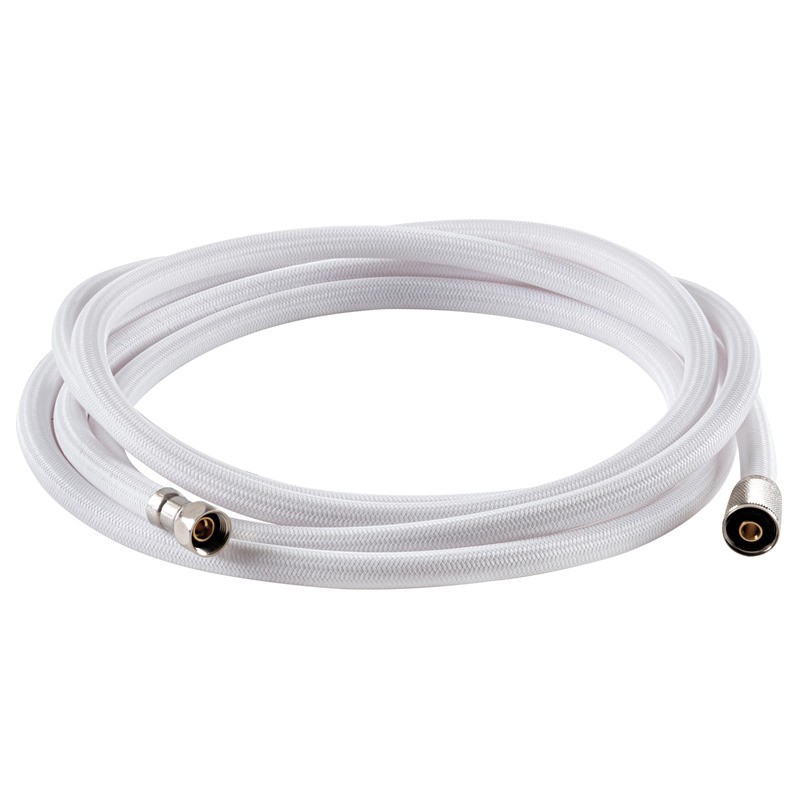 
Tuyau douche armé en nylon blanc 2,5 m 
