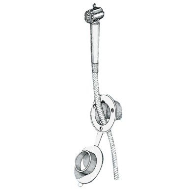 Boîtier douchette pont + douchette gâchette Mizar paroi| EAN 8033137093425 Ref 15.245.01