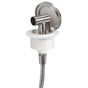 Boîtier douchette pont Classic Evo + douchette Tiger inox.| EAN 8033137190407 Ref 15.163.80