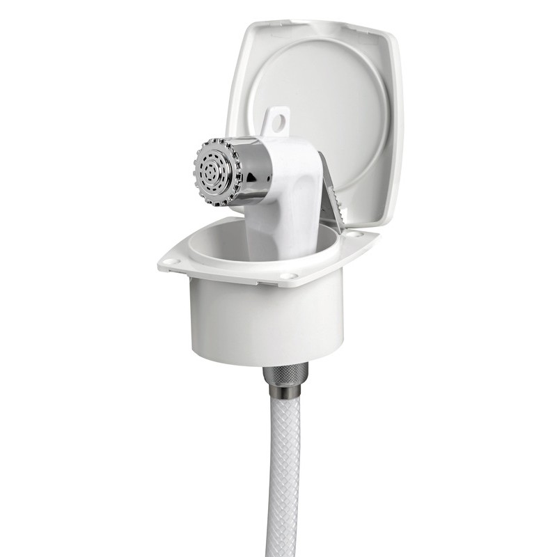 
Douche Boris finition blanche tuyau PVC 2,5 m 
