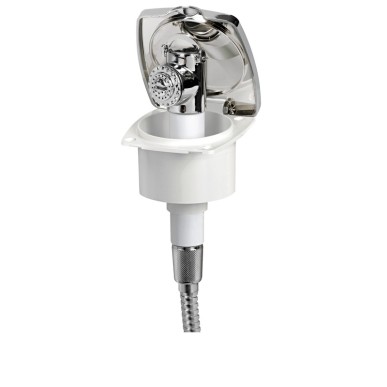 Boîtier douchette pont New Edge + douchette Mizar bouton| EAN 8033137093296 Ref 15.243.06