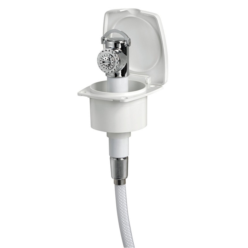 
Douche New Edge blanche tuyau PVC 4 m 
