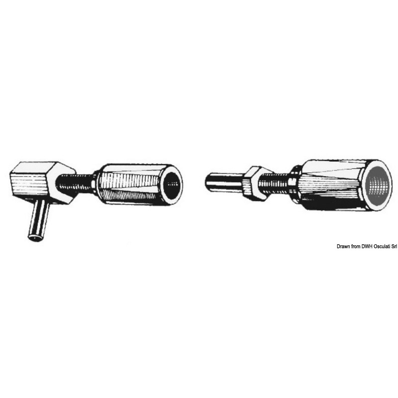 
Raccord en laiton 90° p. timonerie hydraulique  

