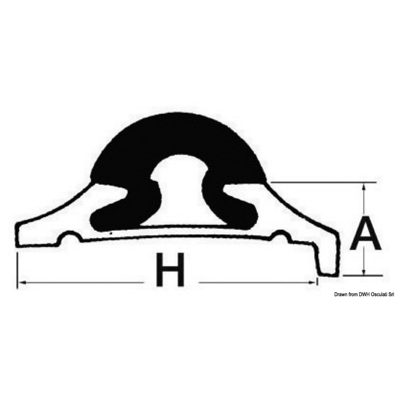 
Profil PVC noir pour 44.485.65 
