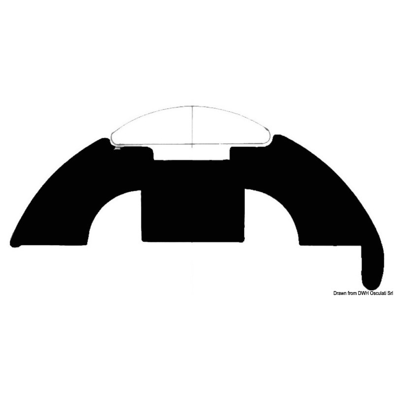 
Base x profilé PVC blanc 40 mm 
