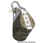 
Poulie sur billes triple avec manille 6x22mm 
