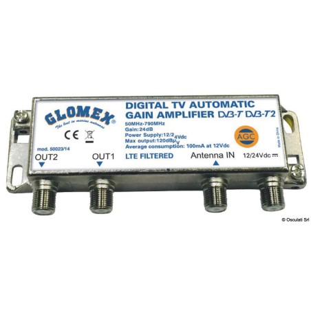 Amplificateur + contrôle automatique AGC GLOMEX | EAN 8033137209970 Ref 29.142.00