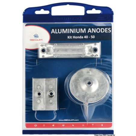 Kit anode aluminium p. Honda hors-bords 40/50 HP | EAN 8052744981208 Ref 43.291.66