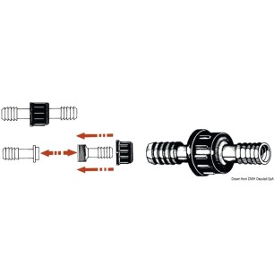 Raccord cylindrique nylon 35 mm  Ref 17.205.35