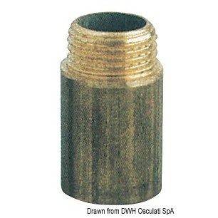 Rallonge laiton mâle/femelle 1" x 40 mm | EAN 8033137100772 Ref 17.278.32