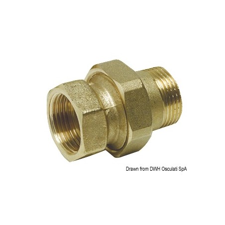 Raccord 3 pièces droit 1/2 " | EAN 8033137100383 Ref 17.273.01