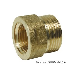 Manchon laiton mâle/femelle 3/4" x 1" | EAN 8033137100338 Ref 17.272.04