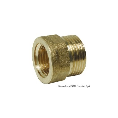 Manchon laiton mâle/femelle 3/4" x 1" | EAN 8033137100338 Ref 17.272.04