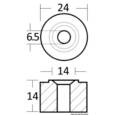Anode collecteur zinc 40/50/60 HP | EAN 8033137138089 Ref 43.292.20