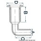 
Passe-coque nylon 2" 38mm tête inox embout 90° 

