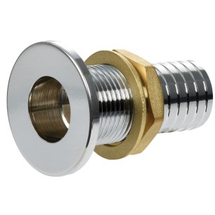 Passe-coque ras laiton chromé 3/4" x 24 mm | EAN 8033137103131 Ref 17.424.02