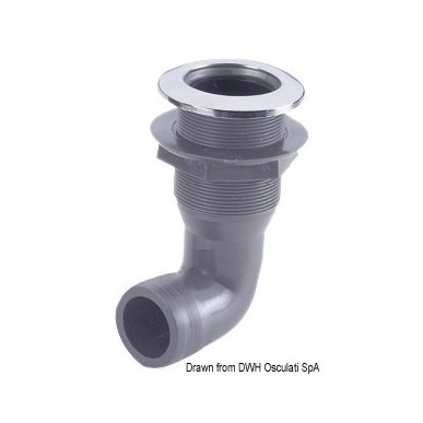 Passe-coque nylon 3/4" 20mm tête inox embout 90+ | EAN 8033137102295 Ref 17.328.34
