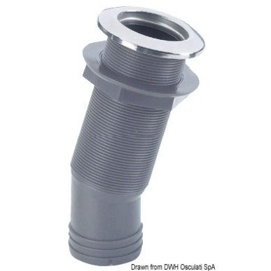 Passe-coque 15+moulule front.inox 38mm 2"1/4 vanne | EAN 8033137002984 Ref 17.331.06