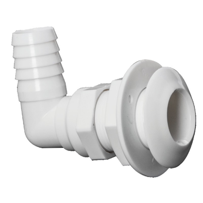 
Passe-coque 90° plastique blanc 1" x 19 mm 
