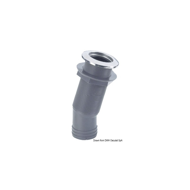 
Passe-coque 15°moulule front.inox poli 38mm 2"1/4  
