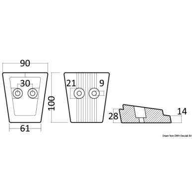 Anode pied magnésium Volvo SX/DPS | EAN 8033137139673 Ref 43.554.23