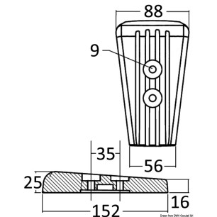 Anode pied magnésium Volvo SX/DPS | EAN 8033137139659 Ref 43.554.21