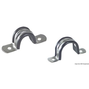Cavalier serrage caoutchouté AISI 304 22 mm | EAN 8033137106323 Ref 18.040.22