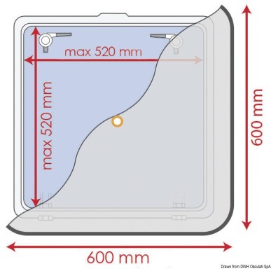 Rideau occultant+ moustiquaire 600 x 600 mm | EAN 8033137107955 Ref 19.356.02