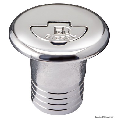 Bouchon nable laiton chromé droit WATER 38 mm | EAN 8033137110757 Ref 20.666.02