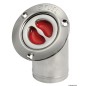
Bouchon incliné 45° FUEL inox poli 50 mm 
