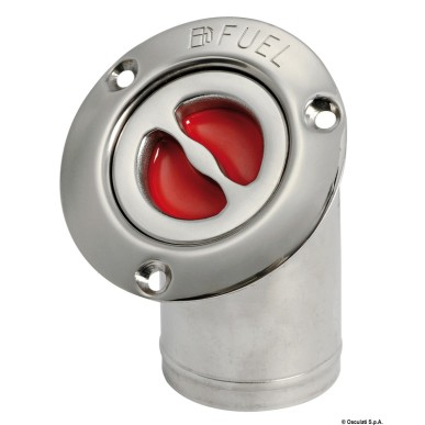 Bouchon incliné 45+ FUEL inox poli 50 mm | EAN 8033137003318 Ref 20.470.01