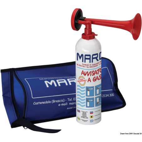 Avertisseur gaz portable 400 ml homologué RINA | EAN 8033137208041 Ref 21.456.01