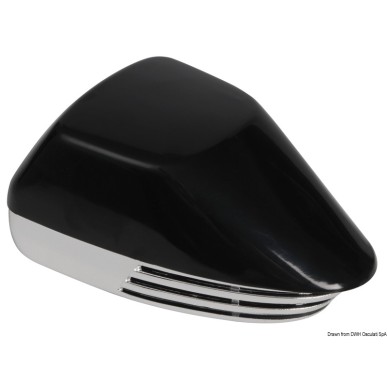 Avertisseur membrane ABS noir + chromé 12 V | EAN 8033137048289 Ref 21.450.00NE